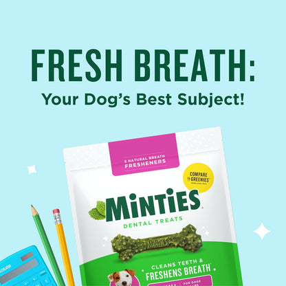 Dental Chews for Small Dogs (40 Count) - Vet-Recommended Mint-Flavored Treats for Dogs Weighing 5-24 lbs, Promotes Dental Health by Reducing Plaque, Tartar, and Bad Breath